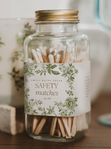 Green Delft Safety Matches