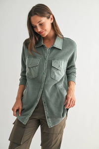 Silky Pine Waffle Jacket