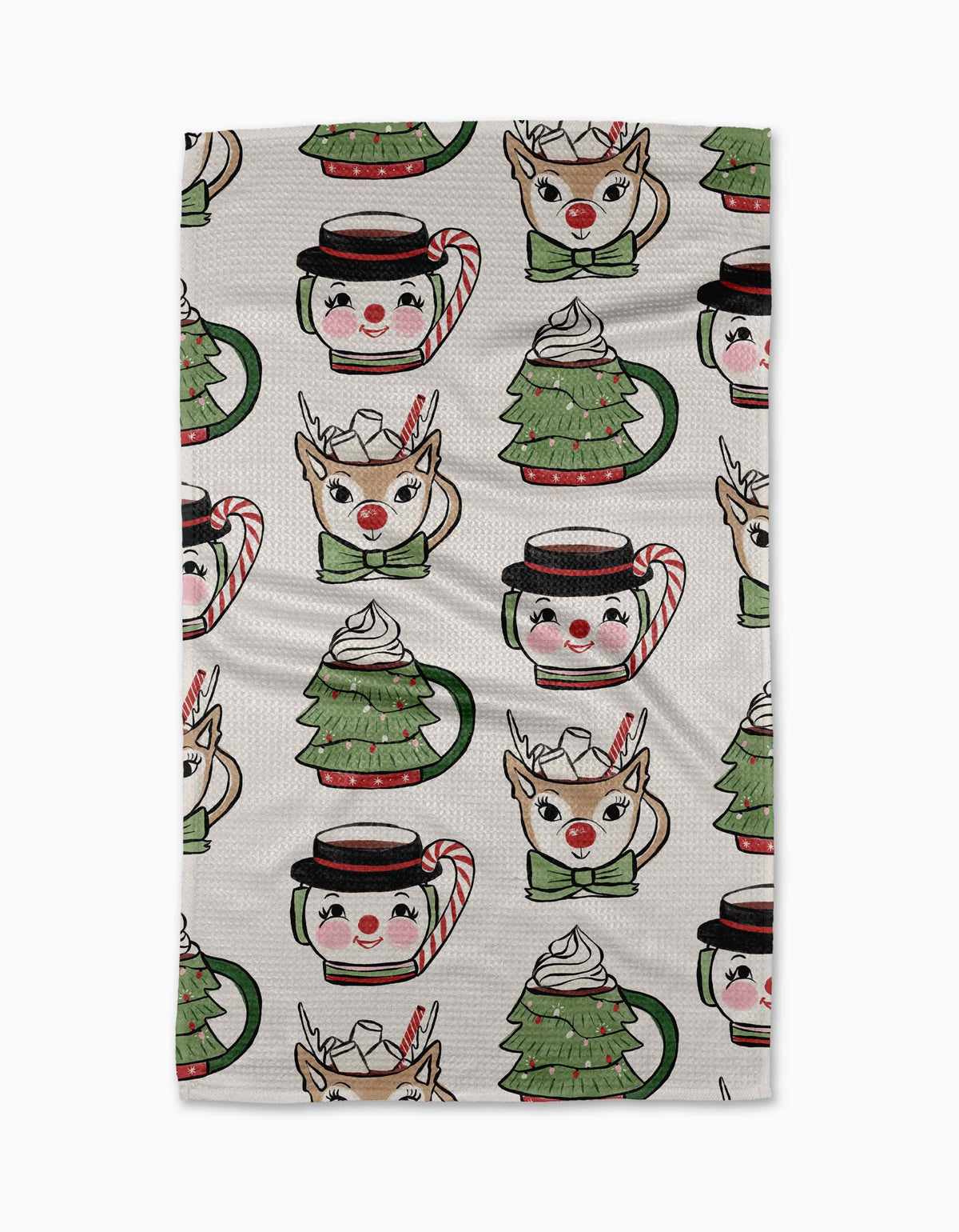 Vintage Mugs Tea Towel