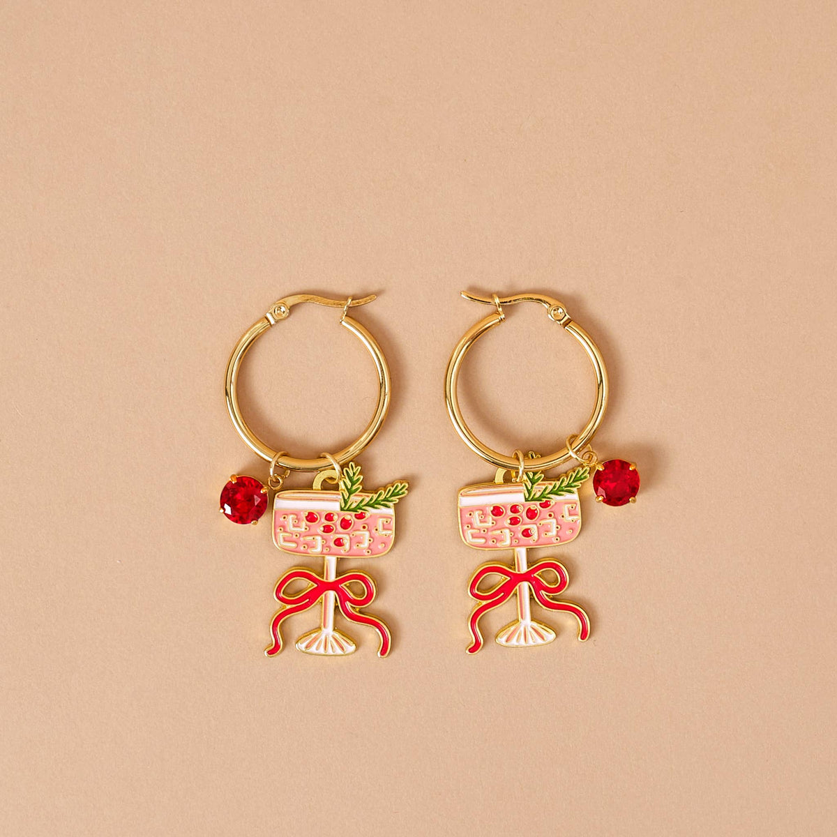 Cranberry Cosmo Earrings