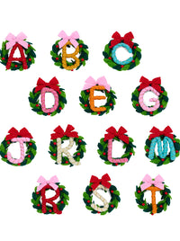 Initial Wreath Ornaments