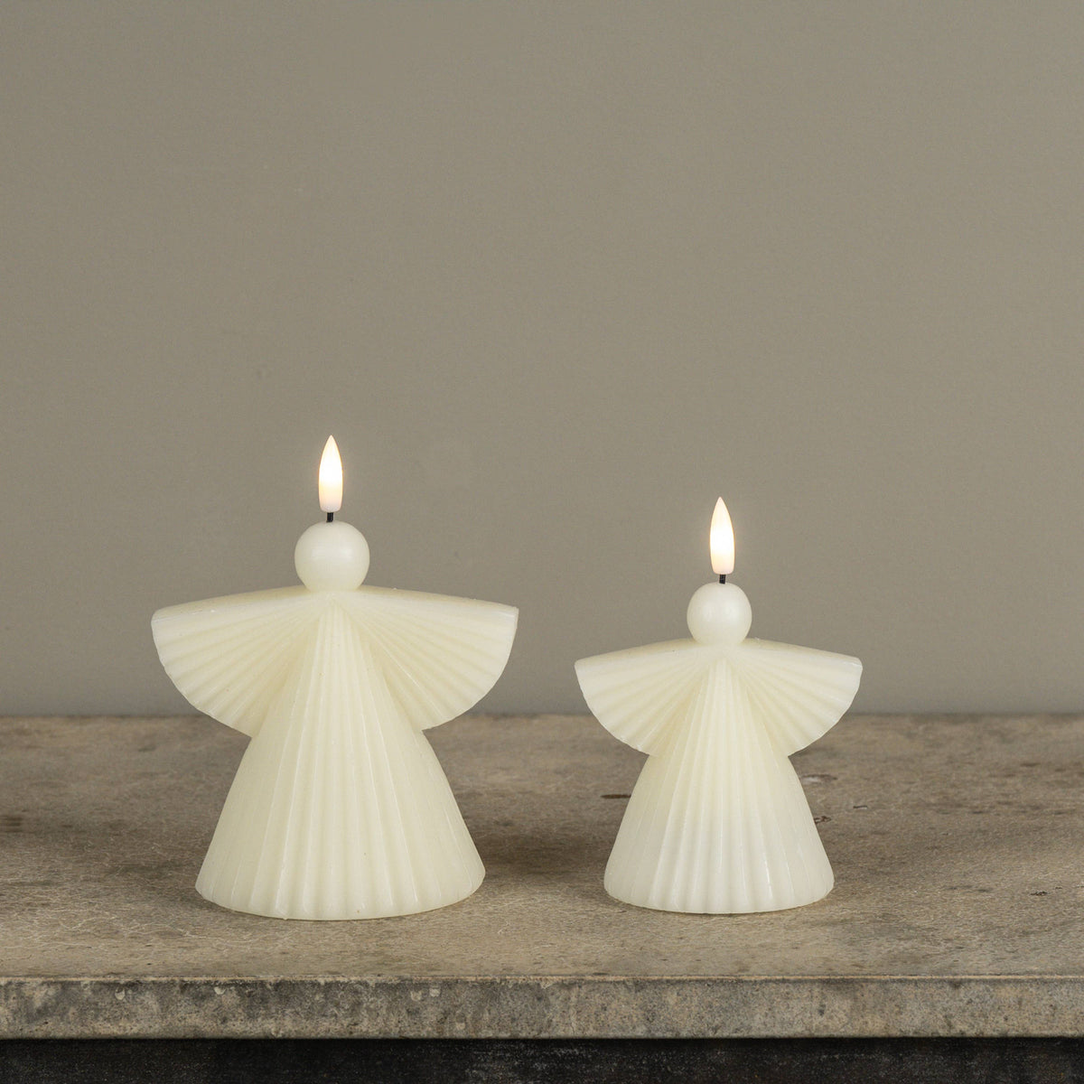 5.25" CREAM ANGEL CANDLE