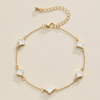 Enamel Clover Charm Bracelet