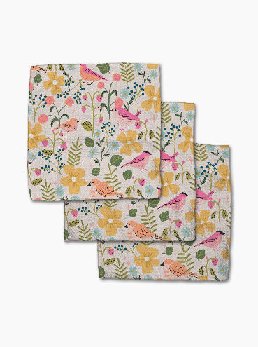 Summer Songbirds Dishcloth Set