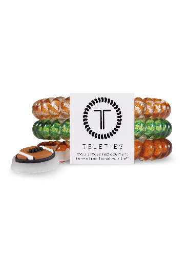 Spiral Hair Coils | Small | Football Hair Ties