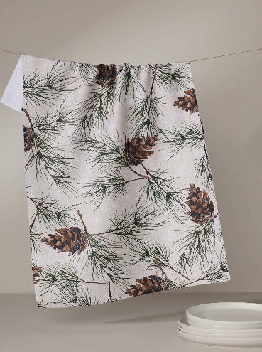 Evergreen Frost Tea Towel
