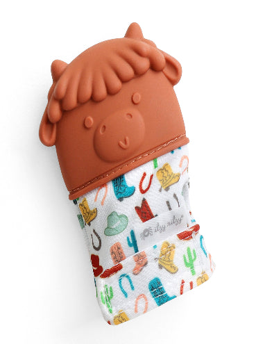 Highland Cow Teething Mitts