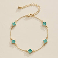 Enamel Clover Charm Bracelet