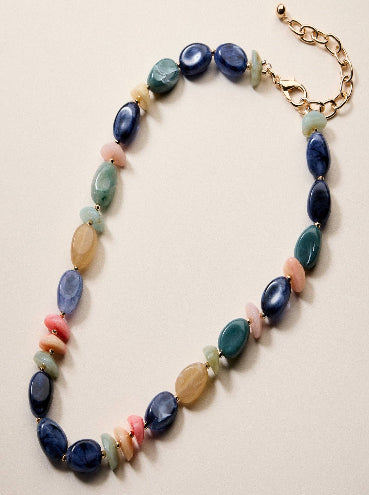 Organic Resin Bead Necklaces
