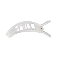 Square Flat Hair Clip | Medium | Coconut White