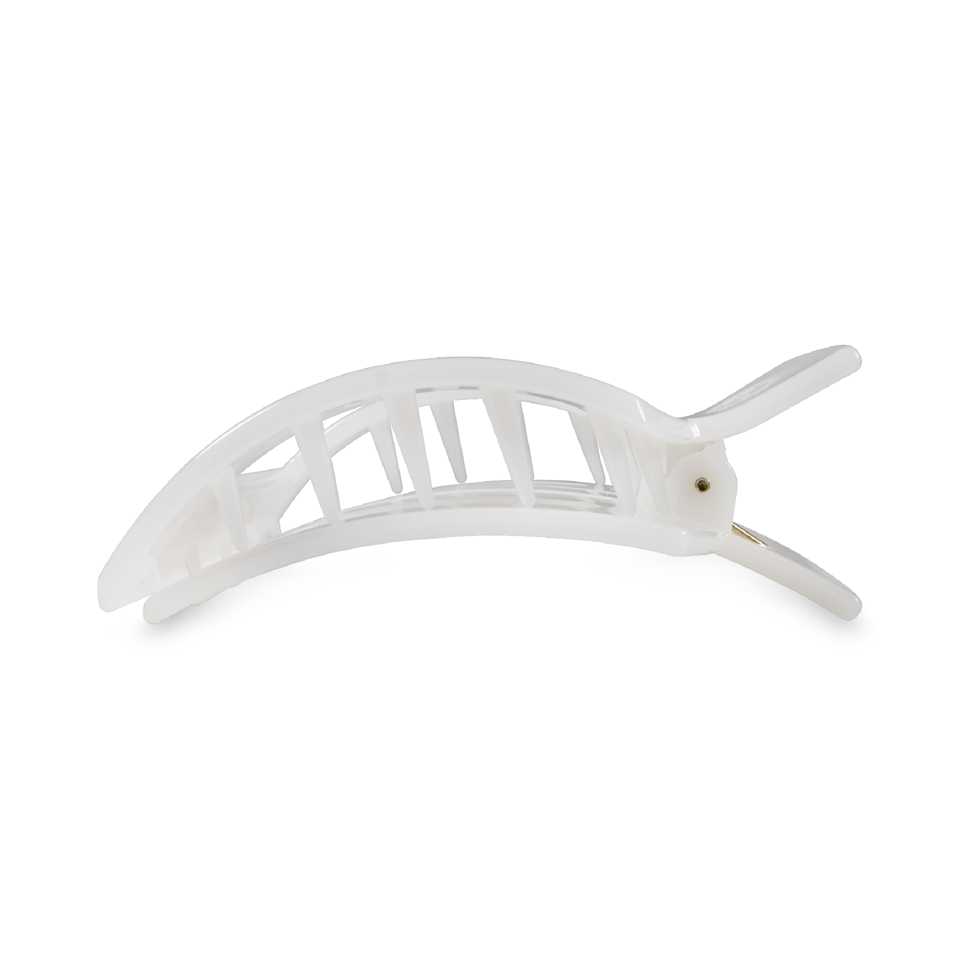 Square Flat Hair Clip | Medium | Coconut White