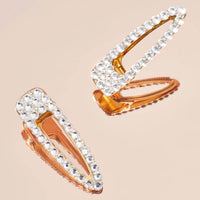 Rhinestone Large Hair Clip Gold