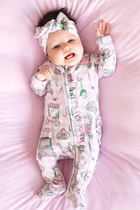 Birdie Babes Ruffle Zipper Footie