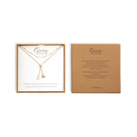 Charm Necklace Heart and Ribbon