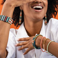 Sage Mixed 10 Strand Stretch Bracelet