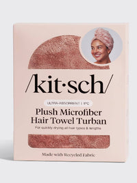 Terracotta Plush Microfiber Hair Towel Turban