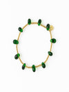 Hope Brass Stretch Green Bracelet