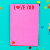 LOVE YOU Notepad
