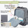 Gray Diaper Backpack - Rhinestones and Roses