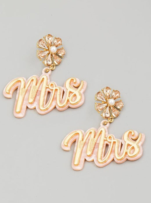 Golden Mrs. Earrings