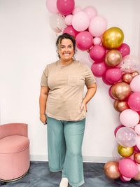 Mocha Curvy Pocket Tee
