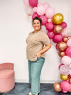 Mocha Curvy Pocket Tee