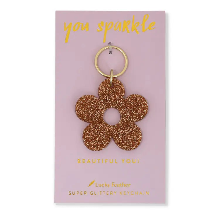 You Sparkle Glitter Keychains