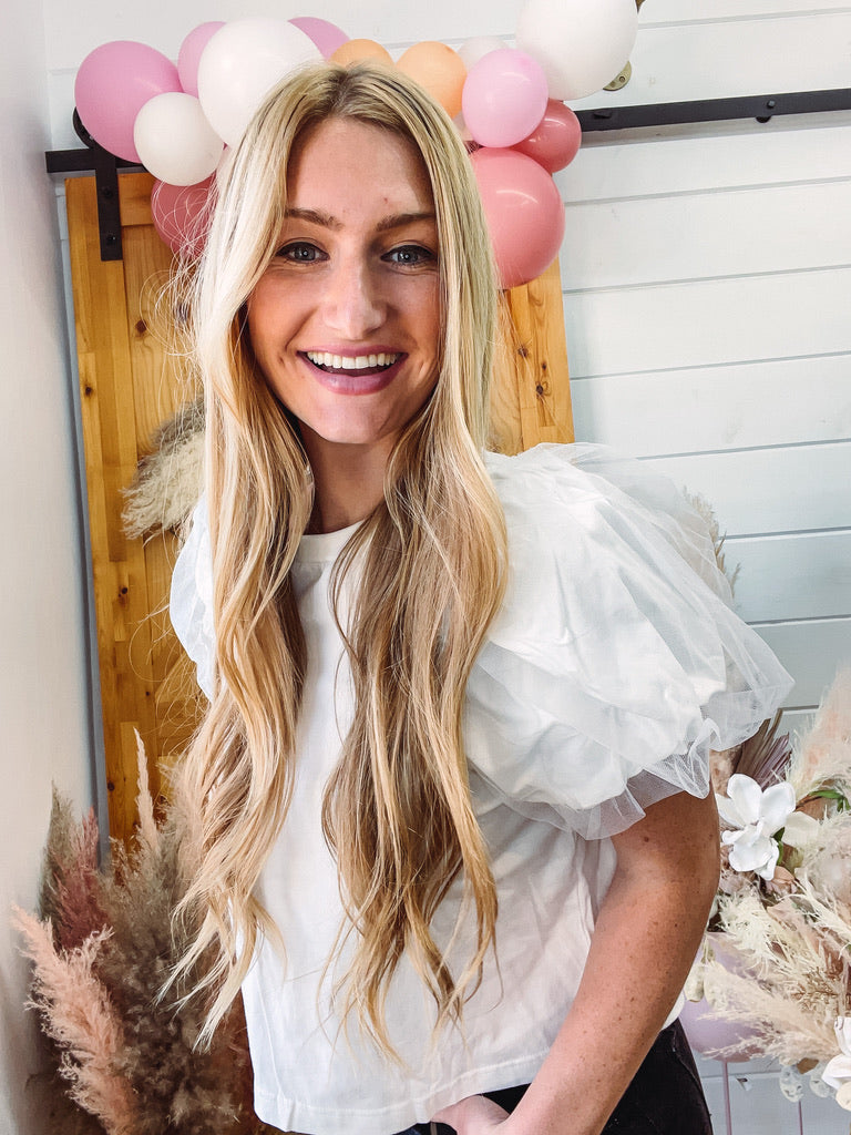 White Tulle Yours Top
