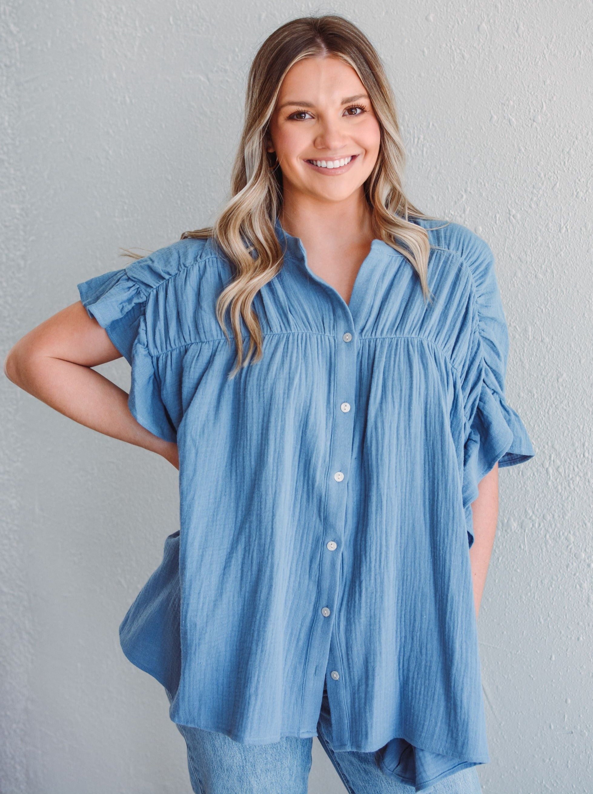 Cape May Gauze Top