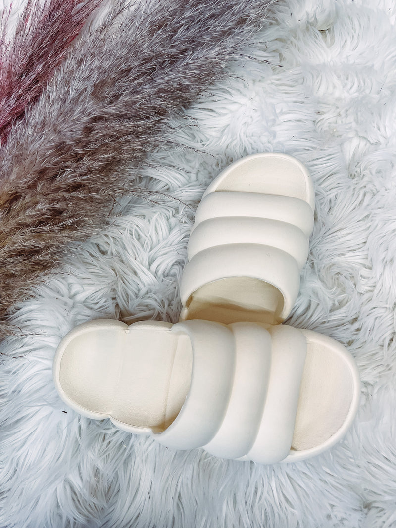 Ivory Bubble Slippers