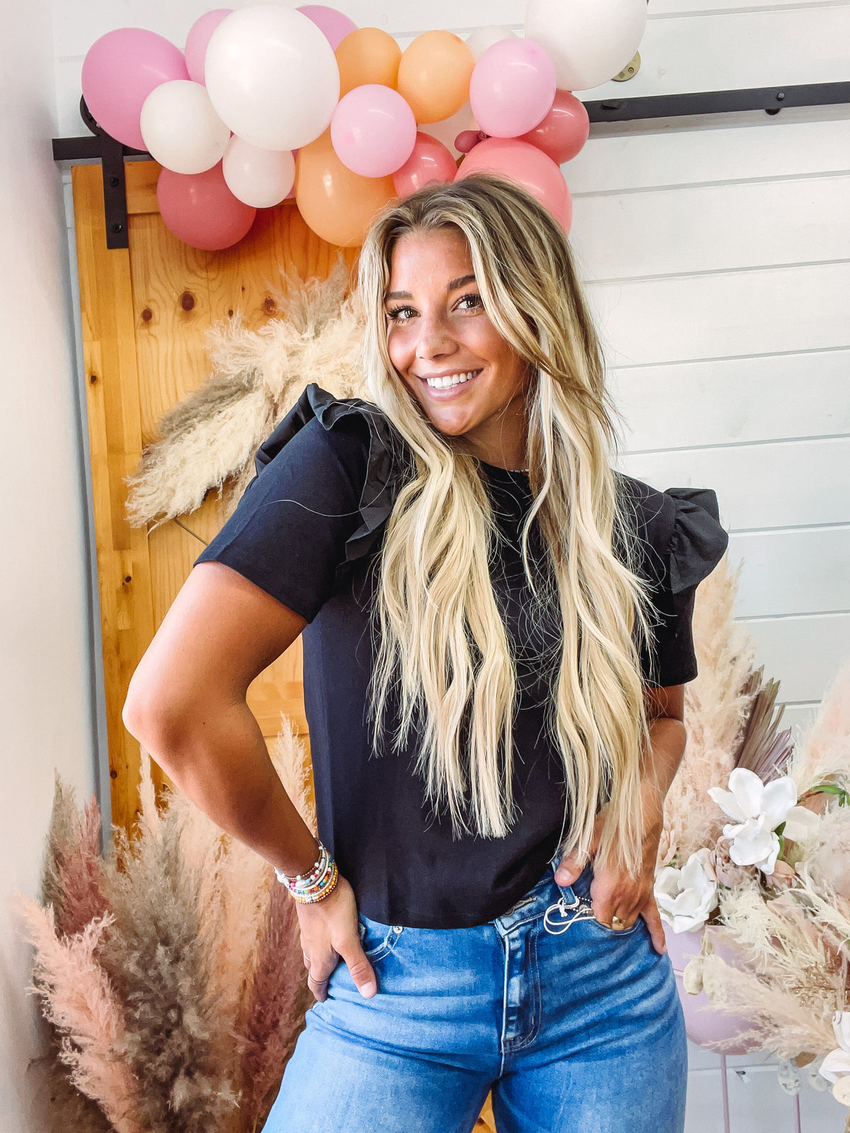 Dream Ruffle Rose Day Dream Ruffle Top – Rhinestones and Roses