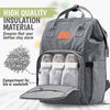 Gray Diaper Backpack - Rhinestones and Roses