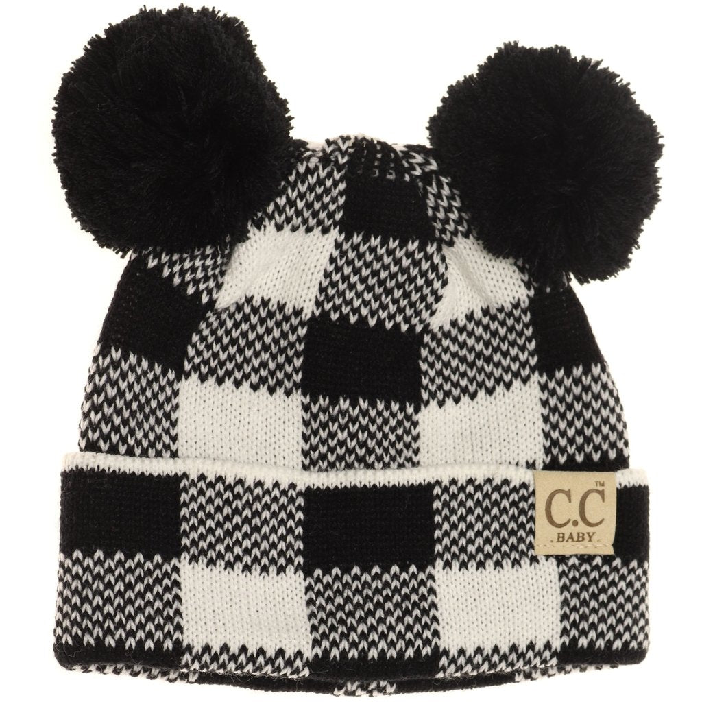 Baby Plaid Beanie - Rhinestones and Roses