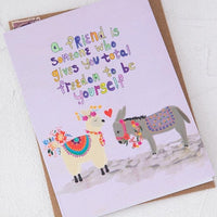 Greeting Card Friend - Rhinestones and Roses