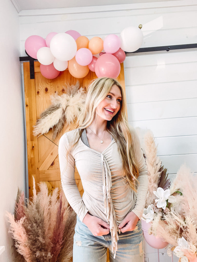 Taupe Rodeo Top