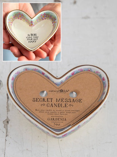 Heart Shaped Message Candle