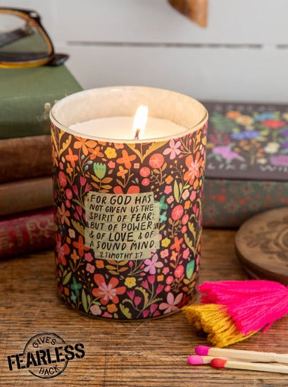 Natural Life 2 Timothy 1:7 Candle