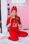 Red Christmas Jammies - Rhinestones and Roses
