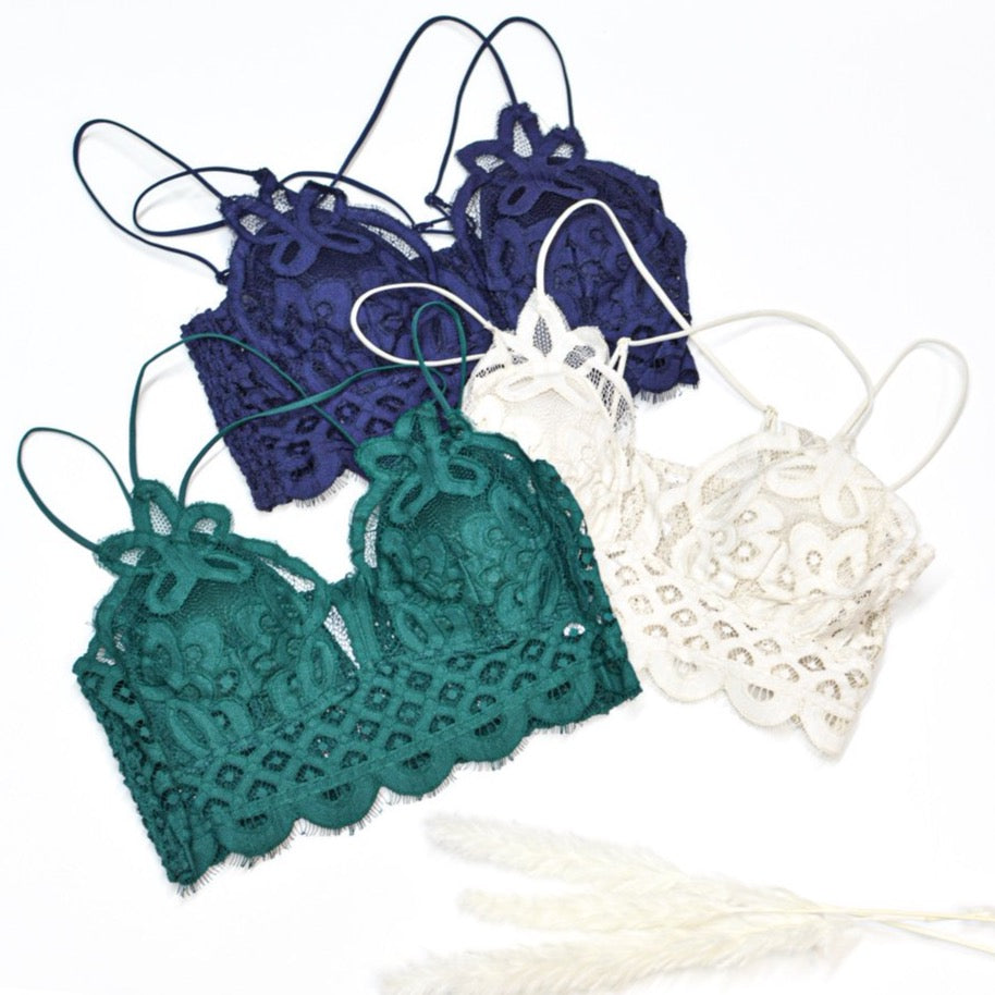 Variety Color Bralettes - Rhinestones and Roses
