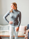 Grey Mock Top