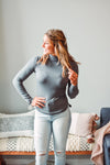 Grey Mock Top