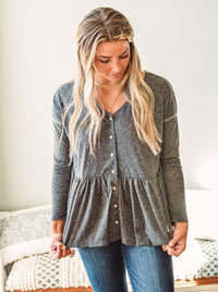 Coal Button Top