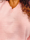 Bubble Pink Curvy Pullover