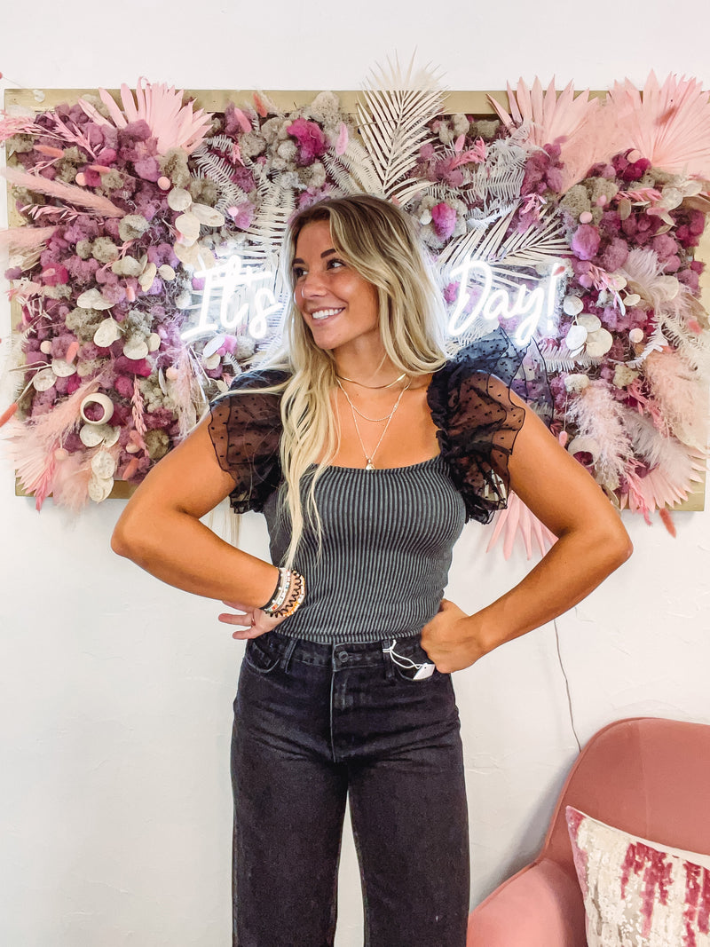 Black Fringe Fiesta Top