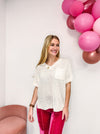 Cream Sweater Top