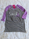 I Spread Sparkle Baseball Tee - Rhinestones and Roses