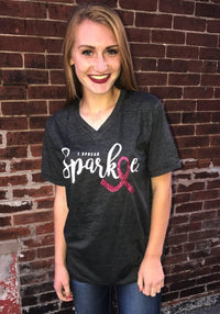 I Spread Sparkle Customizable Top - Rhinestones and Roses