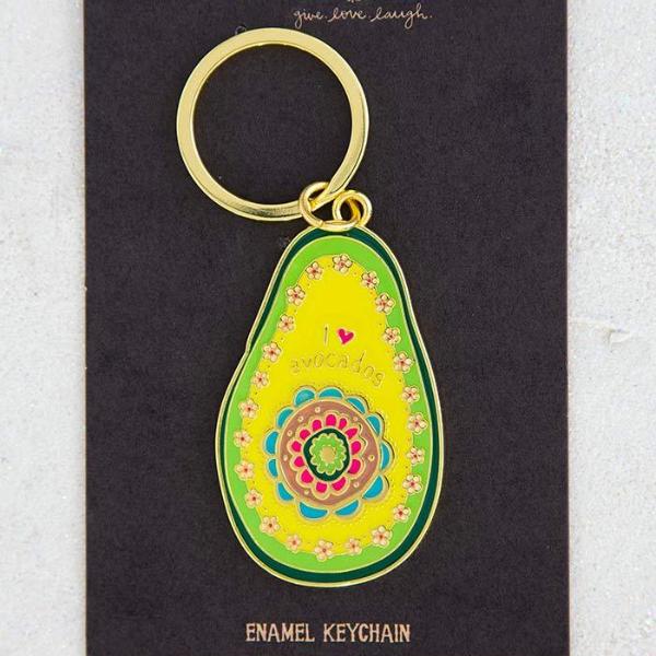 I Heart Avocados Keychain - Rhinestones and Roses