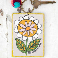 Make a Difference Keychain - Rhinestones and Roses