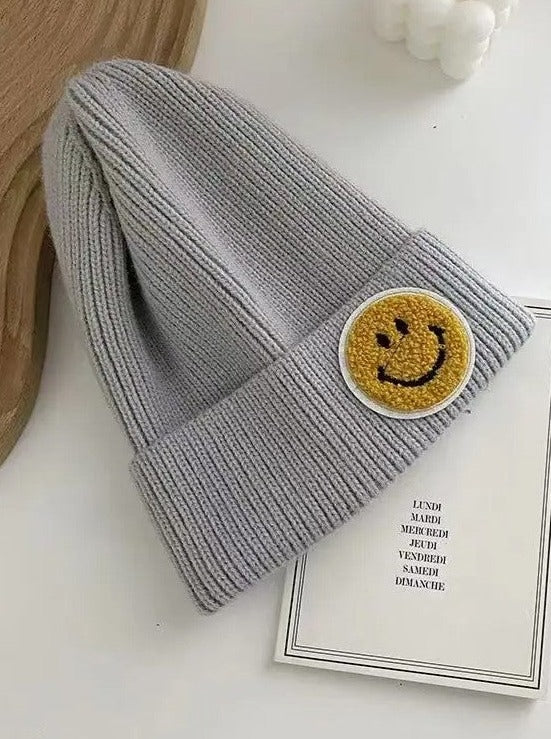 Light Grey Happy Hat